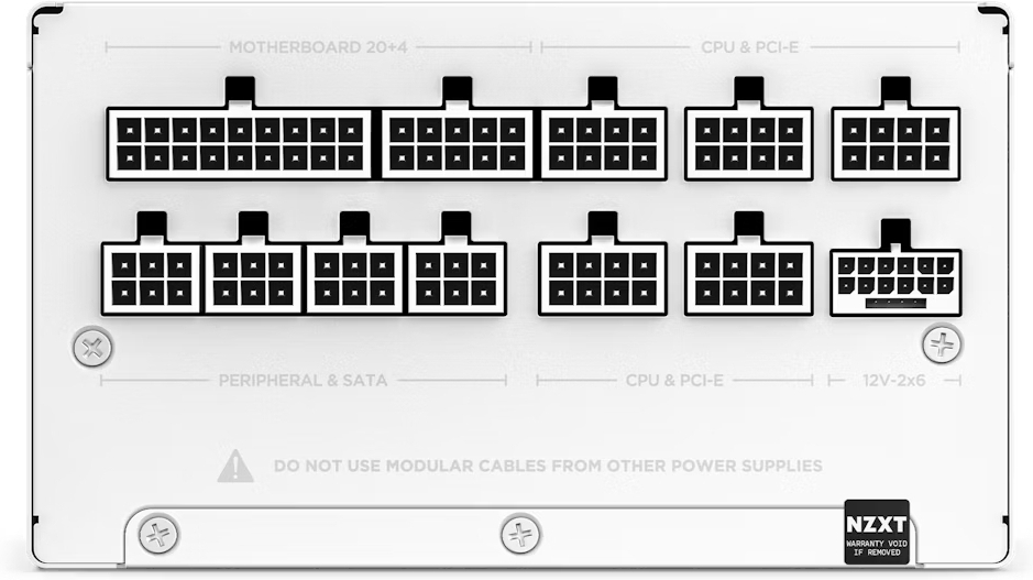 NZXT C1200 PA-2G2BW-EU 1200W 80+ Gold Full Modüler Beyaz Power Supply (2024)