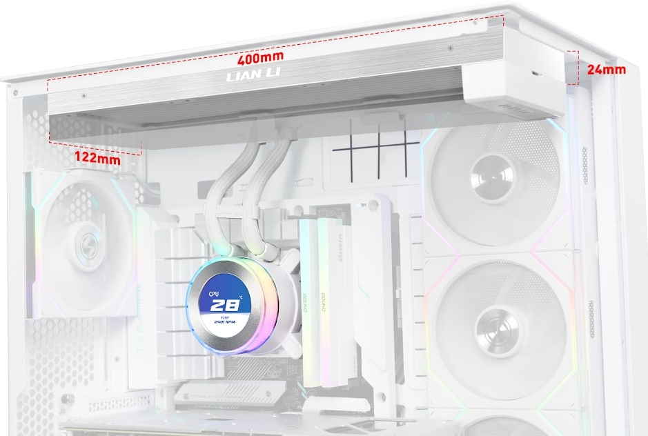 Lian Li Hydro-Shift II LCD-C 360N Beyaz Fansız İşlemcı Sıvı Soğutucu