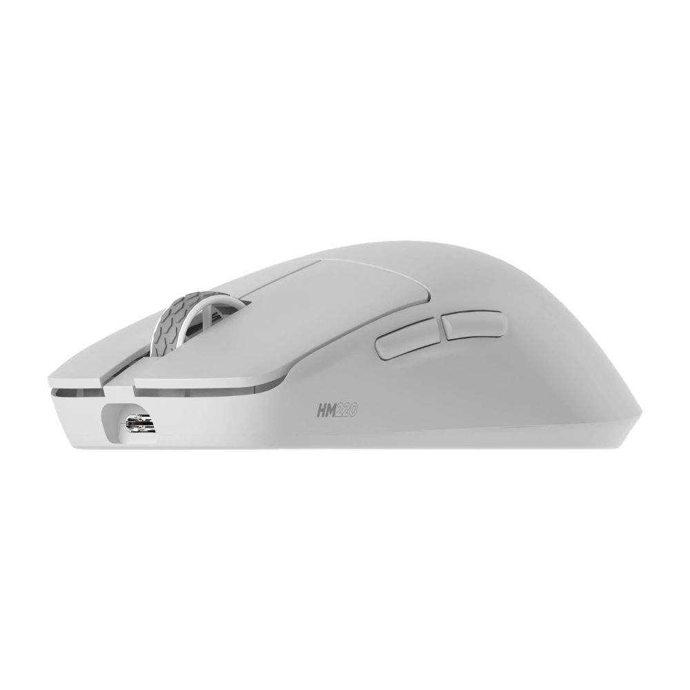 Hawk Gaming HM220 1K Hz 12000 DPI Tri-Mode Kablosuz/Bluetooth Beyaz Gaming Mouse