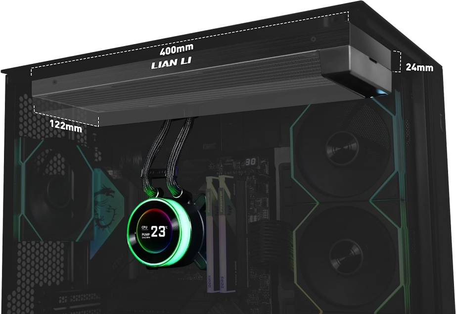 Lian Li Hydro-Shift II LCD-C 360N Siyah Fansız İşlemcı Sıvı Soğutucu