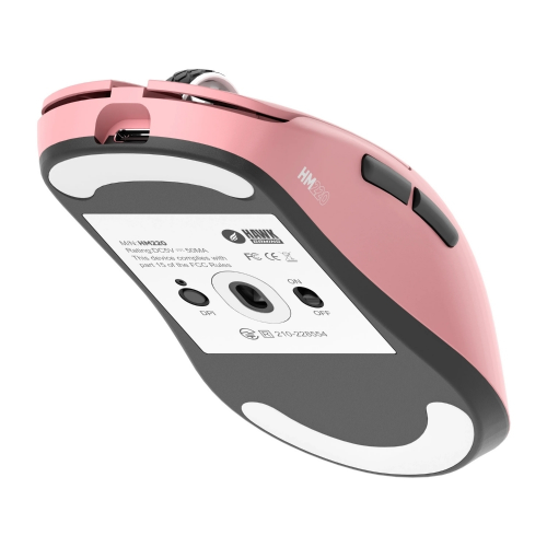 Hawk Gaming HM220P 1K Hz 12000 DPI Tri-Mode Kablosuz/Bluetooth Pembe Gaming Mouse