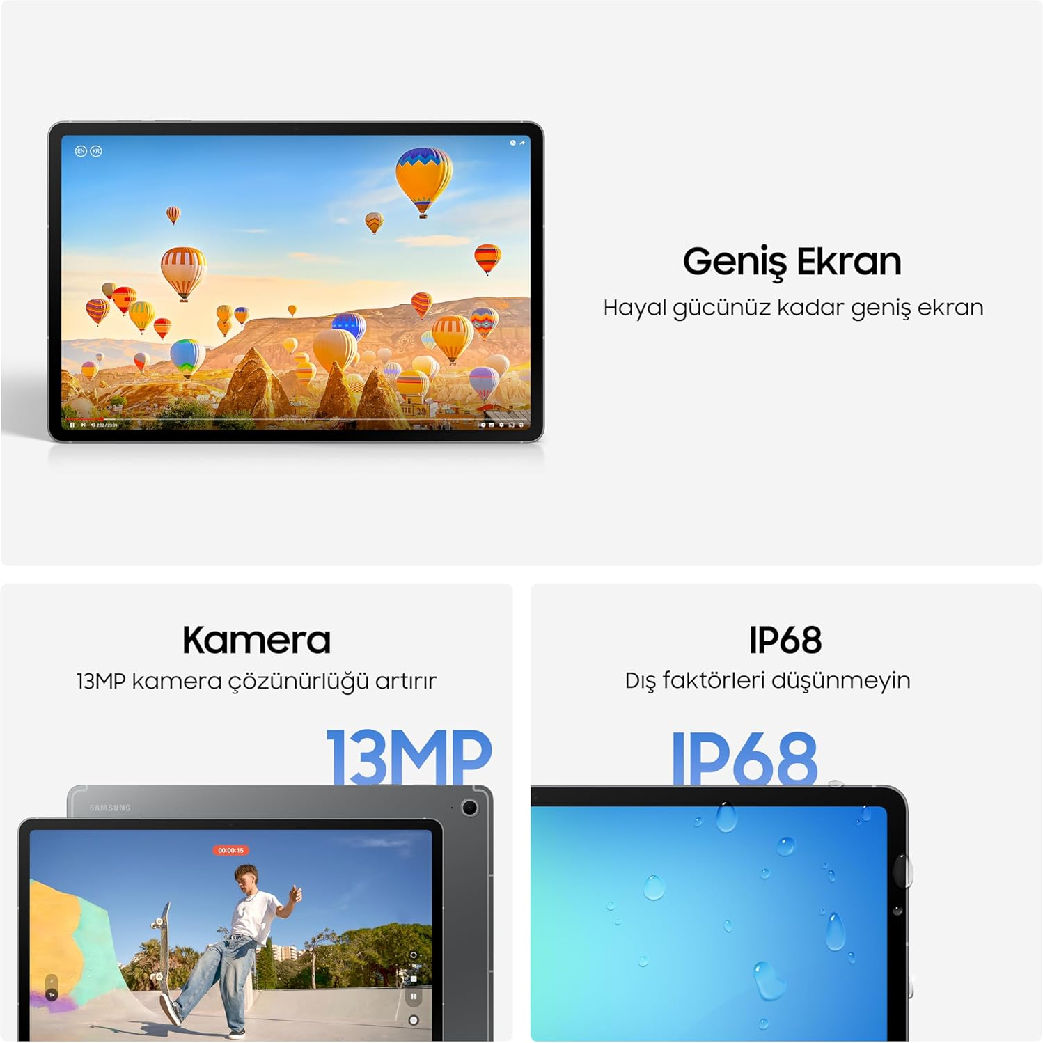 Samsung Galaxy Tab S10 FE SM-X520 12 GB 256 GB 10.9″  Gümüş Tablet