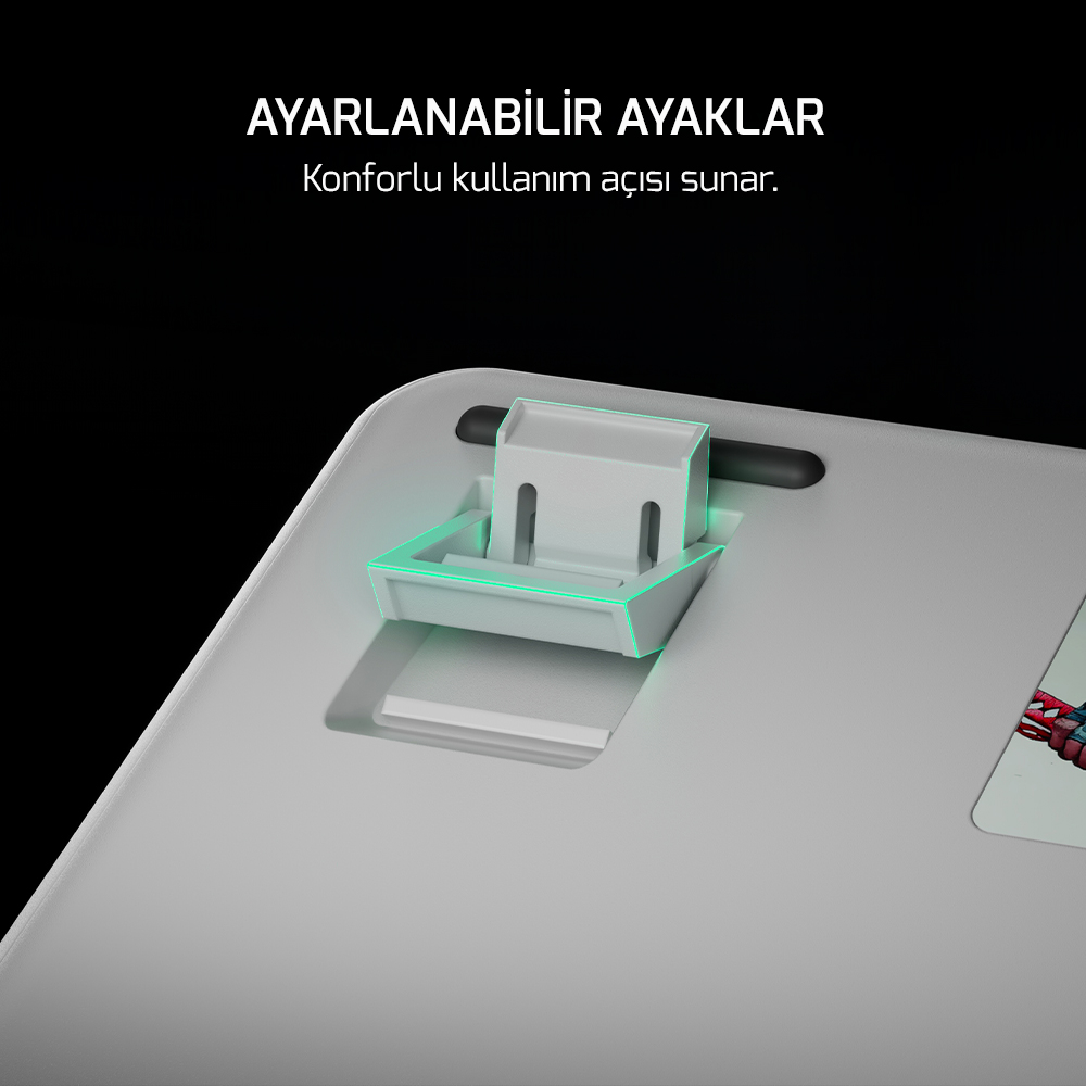 GamePower Zoom RGB Kablolu Mekanik Beyaz Gaming Klavye