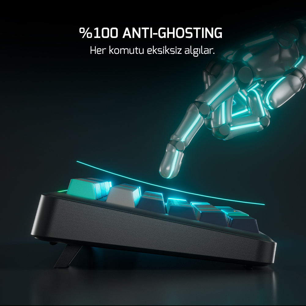 GamePower Zoom RGB Kablolu Mekanik Siyah Gaming Klavye