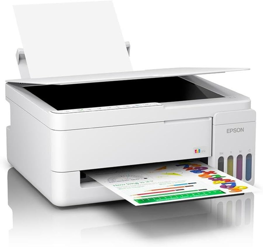 Epson Eco Tank L3356 Wi-Fi + Tarayıcı + Fotokopi Renkli Çok Fonksiyonlu Tanklı Mürekkep Püskürtmeli Yazıcı - Beyaz