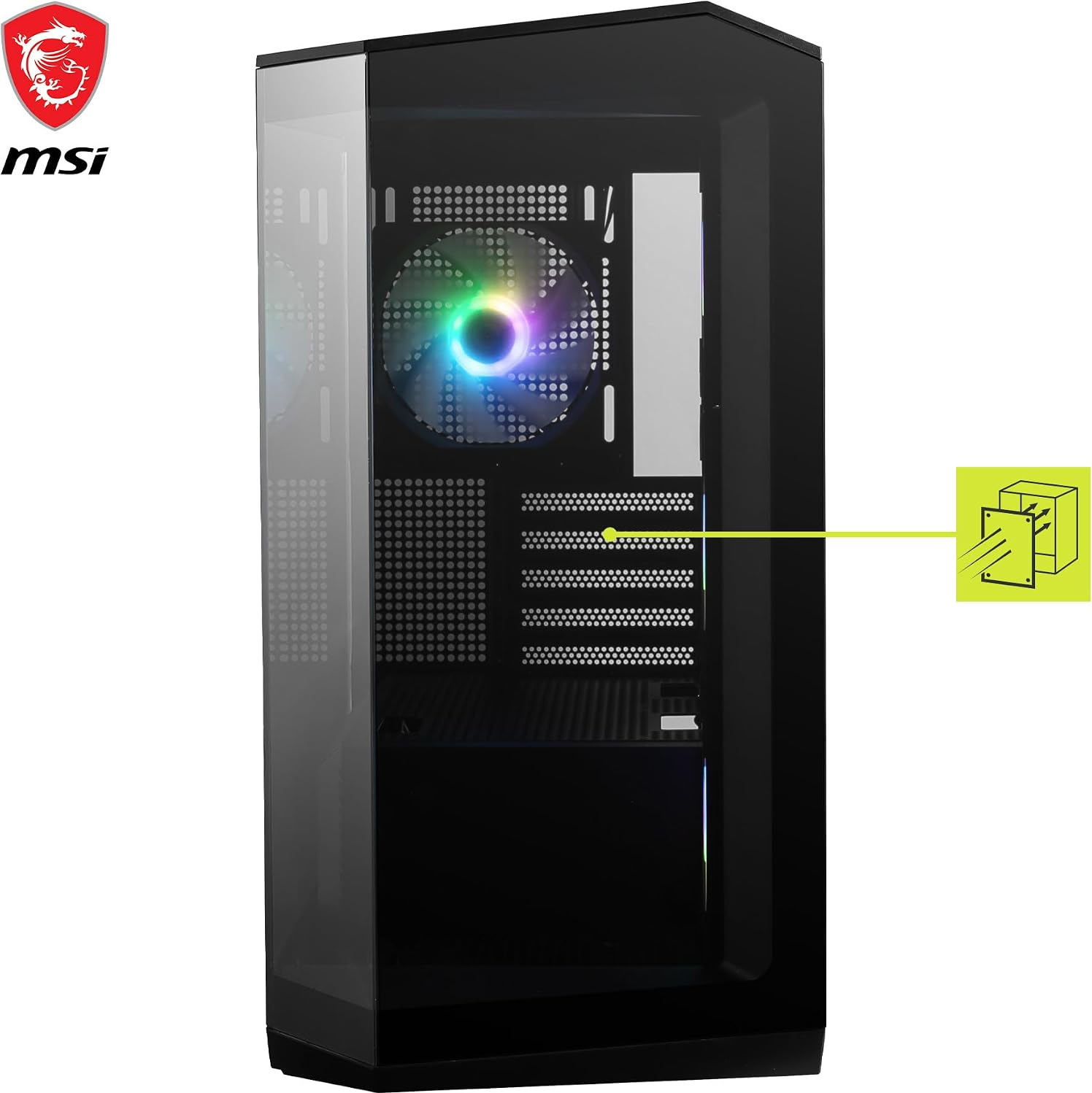 MSI MAG PANO M100R PZ B65 Siyah 4x120mm ARGB Fan USB 3.2 Micro-ATX Mid Tower Gaming (Oyuncu) Kasa