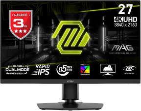MSI MAG 272URDF E16 27″ 4K 160Hz - FHD 320Hz 0.05ms FreeSync Premium HDR400 Pivot Dual Mode Rapid IPS Gaming Monitör