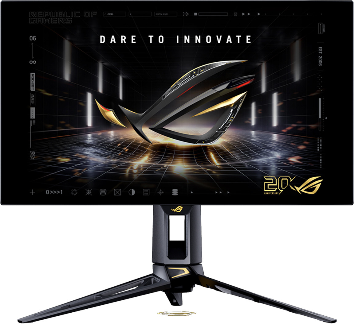 ASUS ROG Swift OLED PG27AQWP-G EDITION 20. Yıl 26.5″ 720 HD – 540Hz 2K QHD Dual-Mode 0.02ms Adaptive Sync Tandem WOLED Pivot Gaming Monitör