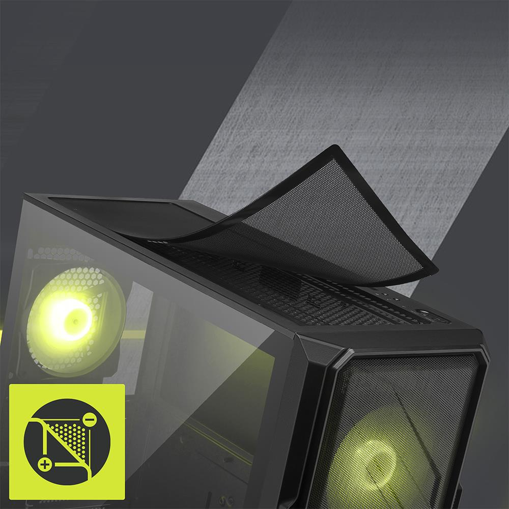 MSI MAG FORGE 151A B75 Black 4x Auto RGB Fan USB 3.2 Mid-Tower Gaming Kasa