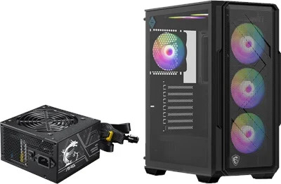 MSI MAG FORGE 151A B75 Black 4x Auto RGB Fan USB 3.2 Mid-Tower Gaming Kasa