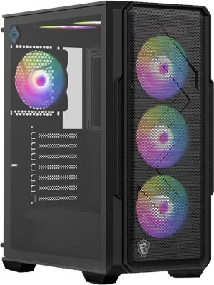 MSI MAG FORGE 151A B75 Black 4x Auto RGB Fan USB 3.2 Mid-Tower Gaming Kasa