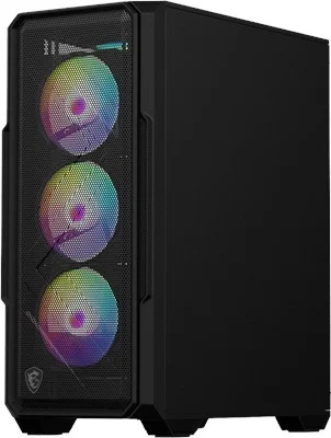 MSI MAG FORGE 151A B75 Black 4x Auto RGB Fan USB 3.2 Mid-Tower Gaming Kasa