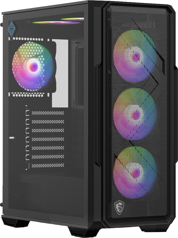 MSI MAG FORGE 151A B75 Black 4x Auto RGB Fan USB 3.2 Mid-Tower Gaming Kasa