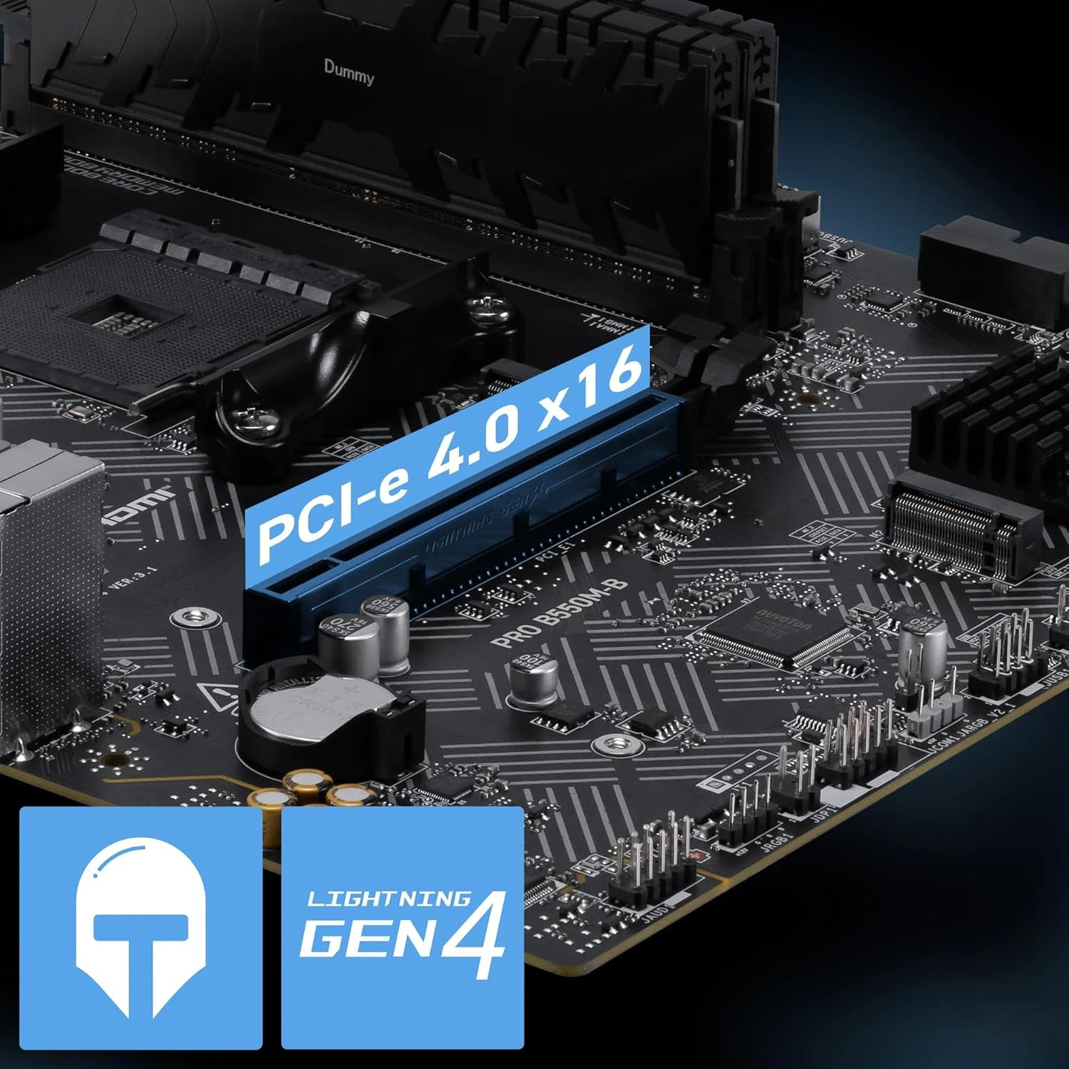 MSI Pro B550M-B AM4 DDR4 4600(OC) HDMI DP 2x M.2 Gaming Anakart