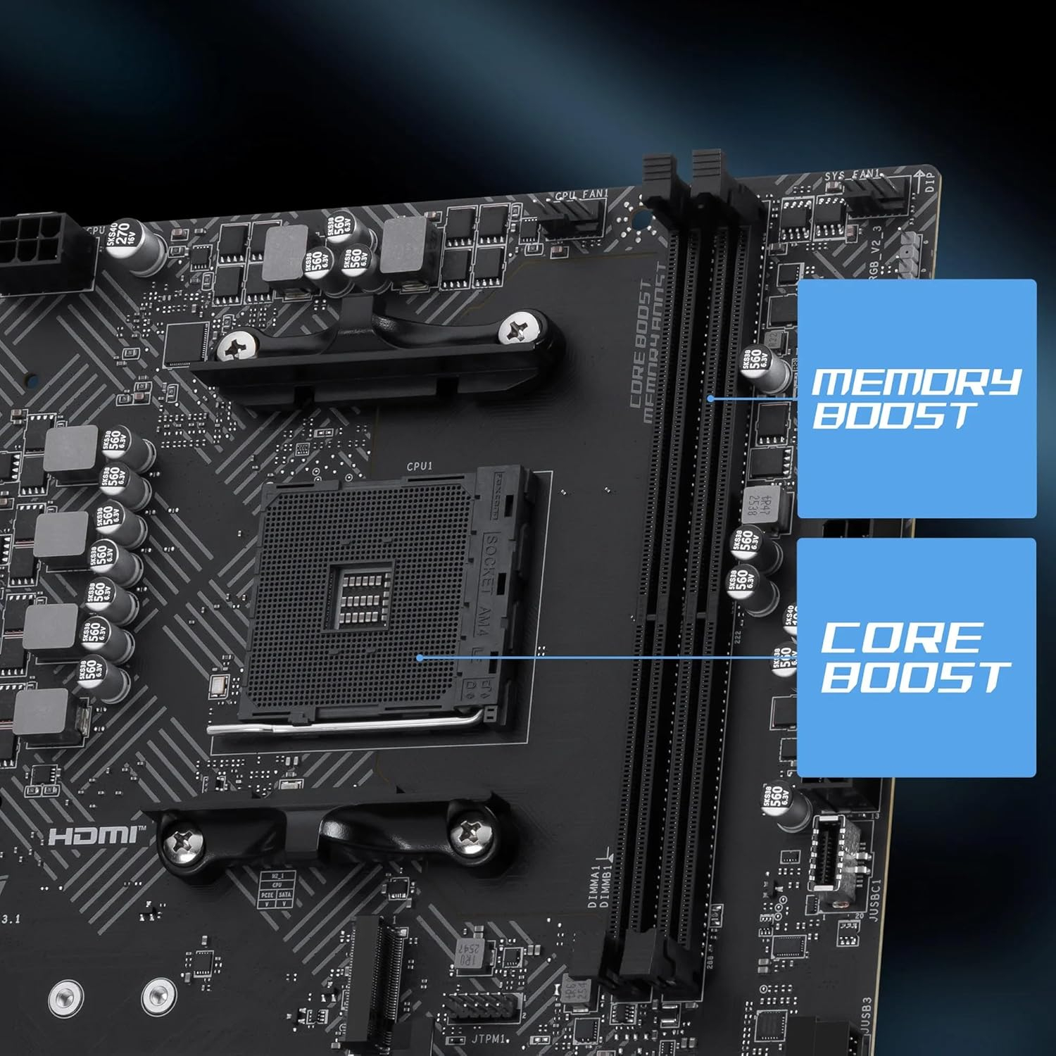 MSI Pro B550M-B AM4 DDR4 4600(OC) HDMI DP 2x M.2 Gaming Anakart