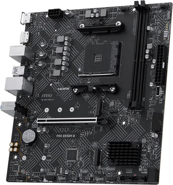 MSI Pro B550M-B AM4 DDR4 4600(OC) HDMI DP 2x M.2 Gaming Anakart