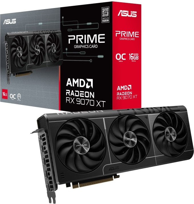 ASUS PRIME Radeon RX 9070XT 16GB PRIME-RX9070XT-O16G GDDR6 256Bit DX12 Gaming Ekran Kartı