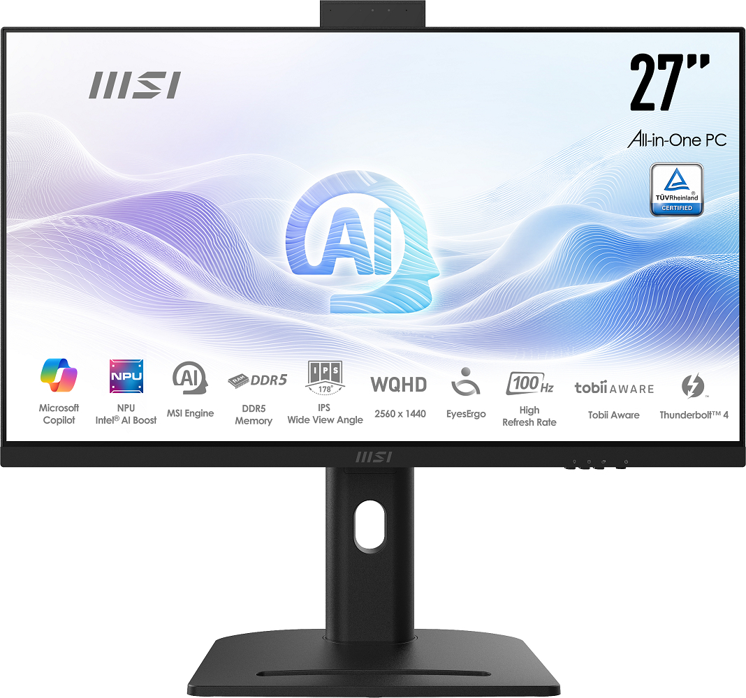 MSI Modern AM273QP AI 1UM-419XEU Ultra 7 155H 16GB DDR5 1TB SSD FreeDOS 27″ WQHD All in One PC 