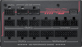 MSI MPG AI1300TS PCIE5 Siyah 1300W 80+ Titanyum Full Modüler Power Supply