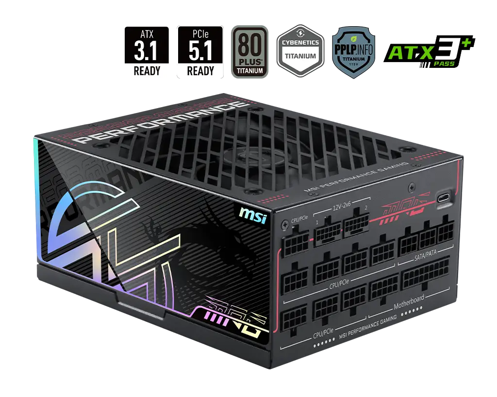 MSI MAG A1200PLS PCIE5  Siyah 1200W 80+ Platinum Full Modüler Power Supply