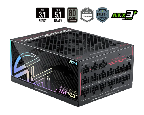 MSI MAG A1200PLS PCIE5  Siyah 1200W 80+ Platinum Full Modüler Power Supply
