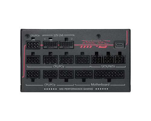 MSI MAG A1200PLS PCIE5  Siyah 1200W 80+ Platinum Full Modüler Power Supply