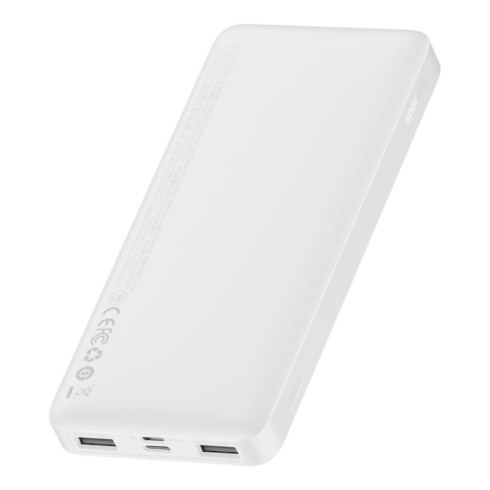 Baseus Bipow Overseas Edition Beyaz 15W 10000 mAh Hızlı Şarj Powerbank