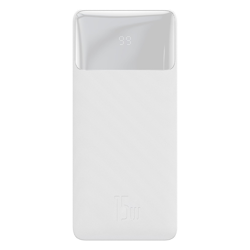 Baseus Bipow Overseas Edition Beyaz 15W 10000 mAh Hızlı Şarj Powerbank