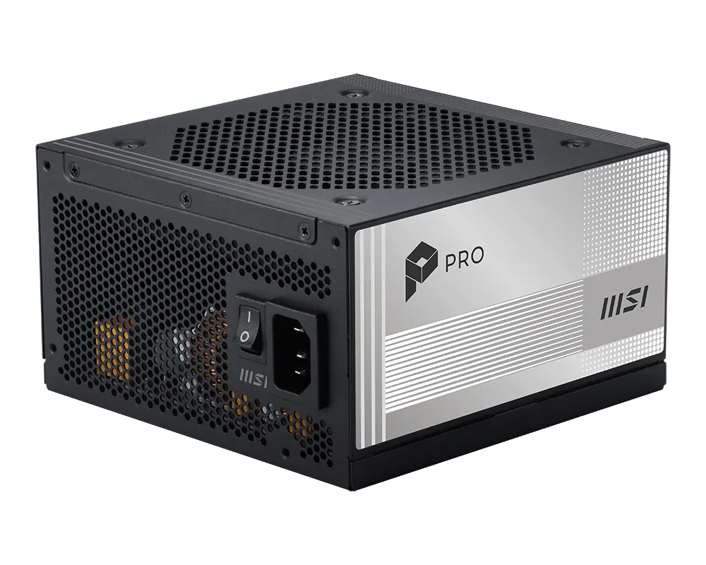 MSI PRO A1000PL PCIE5 1000W 80+ Platinum 120mm Fan Power Supply