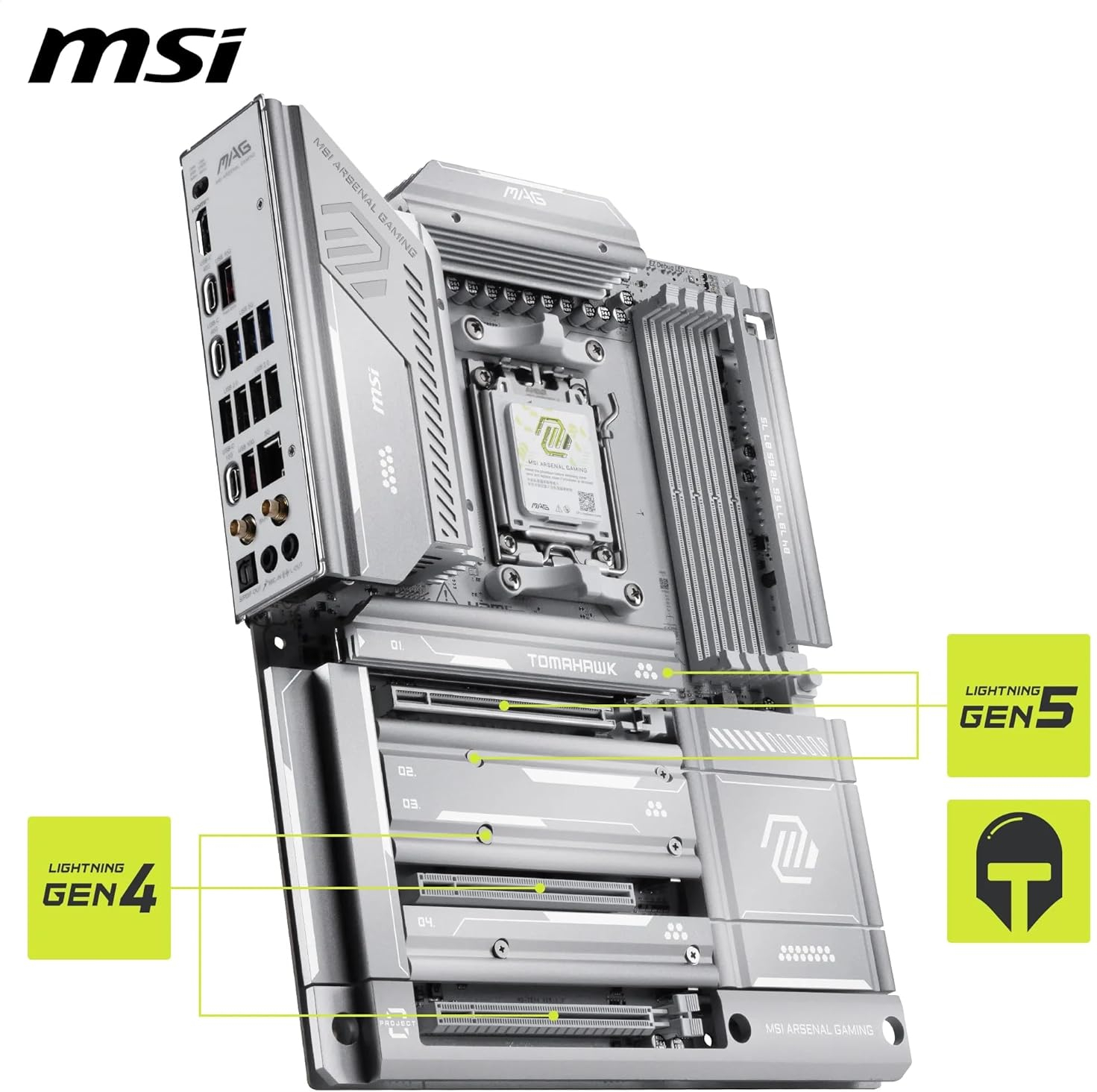 MSI MAG X870E TOMAHAWK MAX WIFI PZ AM5 DDR5 8400(OC)MHz ATX Gaming Anakart