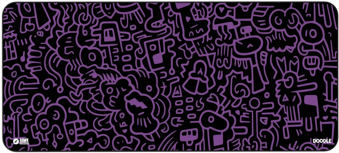 Hawk Doodle 90x40 Mouse Pad