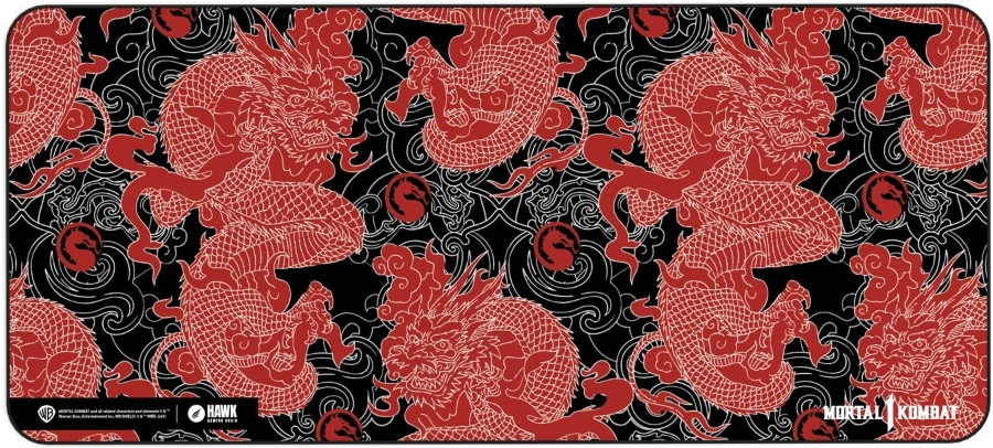 Hawk Mortal Kombat Red Dragon 90x40 Mouse Pad