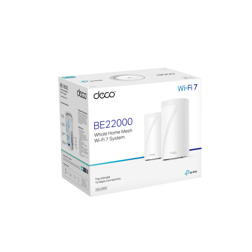 TP-Link Deco BE85 BE19000 19000 Mbps Wi-Fi 7 Tri-Band Mesh Router Sistemi (2`li Paket)