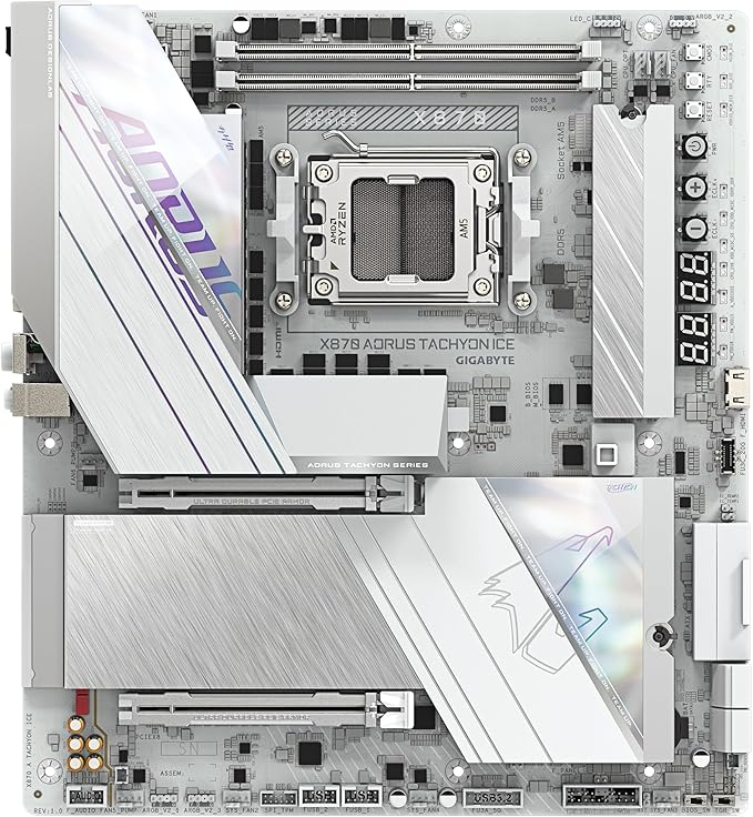 Gigabyte X870 A Tachyon Ice AMD AM5 E-ATX Gaming (Oyuncu) Anakart