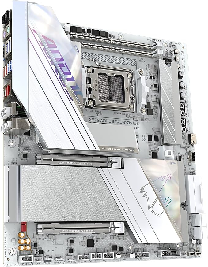 Gigabyte X870 A Tachyon Ice AMD AM5 E-ATX Gaming (Oyuncu) Anakart