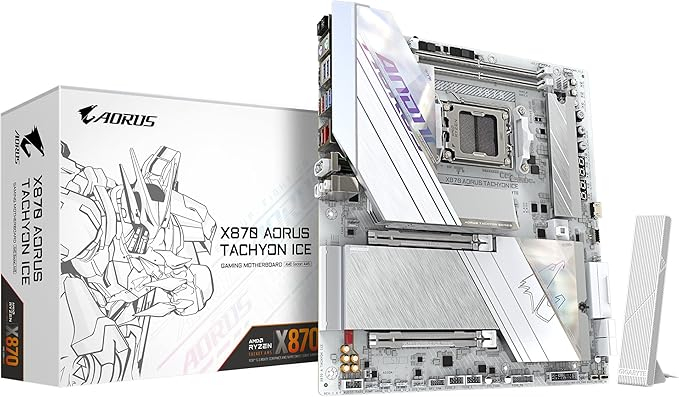 Gigabyte X870 A Tachyon Ice AMD AM5 E-ATX Gaming (Oyuncu) Anakart