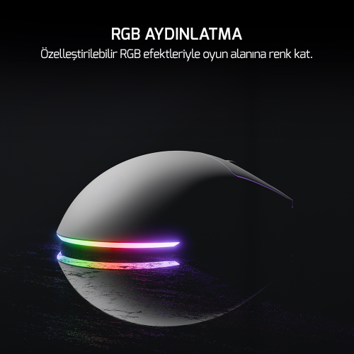 GamePower Kodex 24.000DPI Triple Mode (Kablolu/Bluetooth/2.4G) Beyaz Gaming Mouse