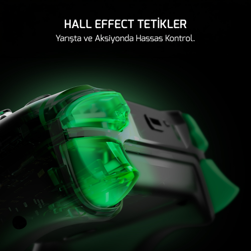 GamePower Vitrus Hall Effect Joystickli Kablosuz Siyah Gamepad (2.4G/Bluetooth) (PC Uyumlu)