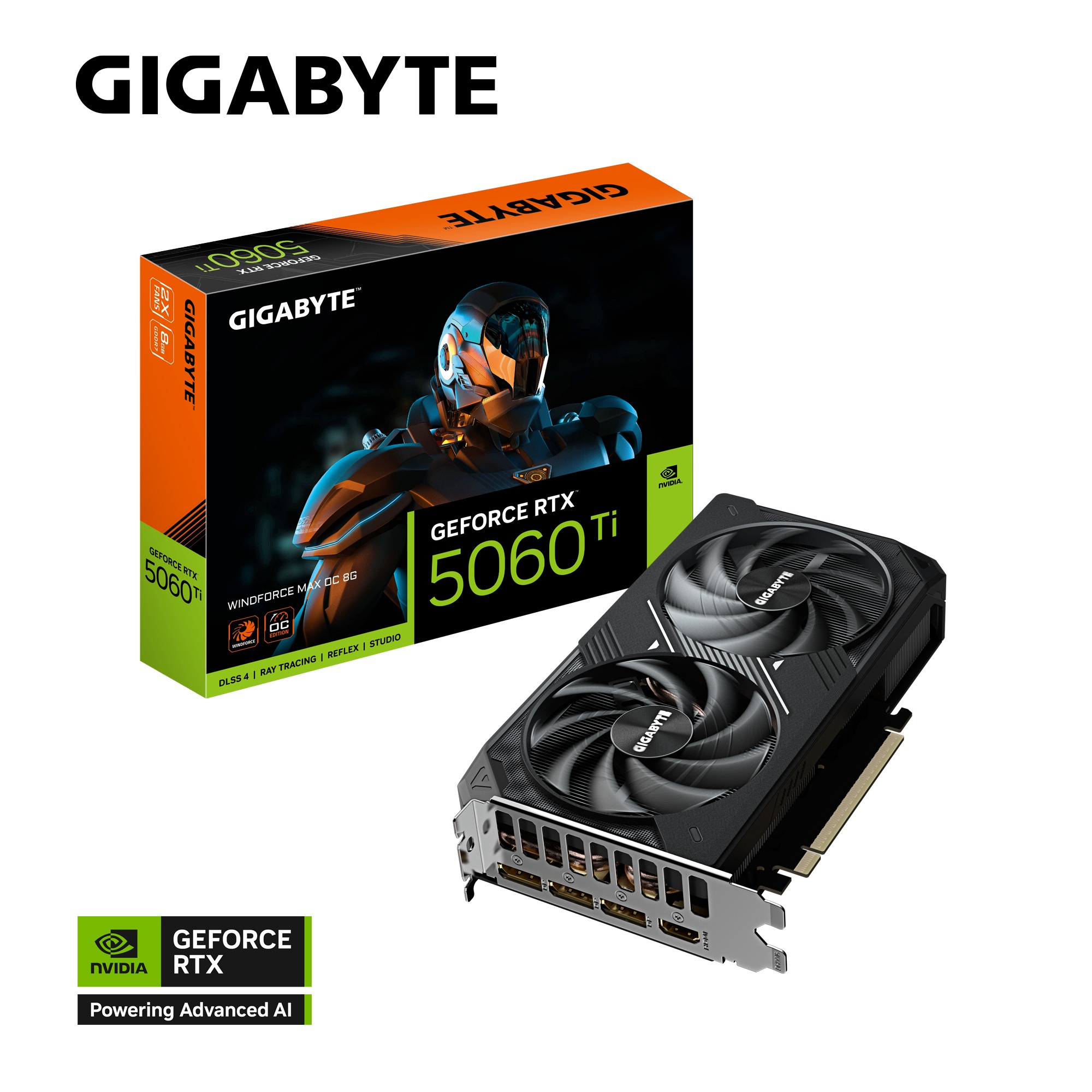Gigabyte GeForce RTX 5060TI WINDFORCE MAX OC GV-N506TWF2MAX OC-8GD GDDR7 8GB 128Bit Gaming (Oyuncu) Ekran Kartı