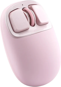 YUNZII C1 Silikon Kablosuz Mouse Pembe