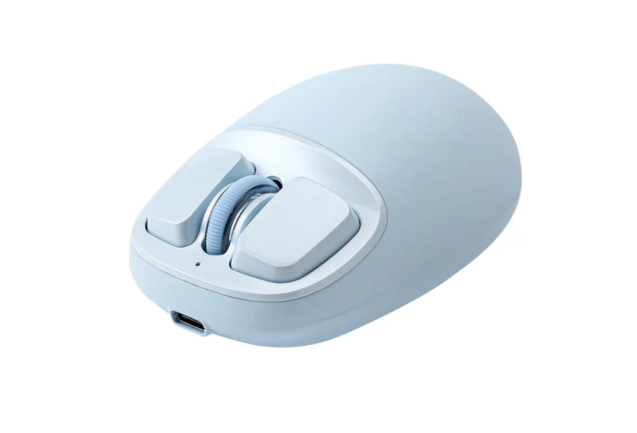 YUNZII C1 Silikon Kablosuz Mouse Mavi