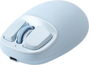 YUNZII C1 Silikon Kablosuz Mouse Mavi