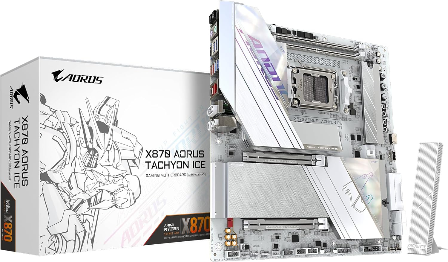 Gigabyte X870 A Tachyon Ice AMD AM5 E-ATX Gaming (Oyuncu) Anakart