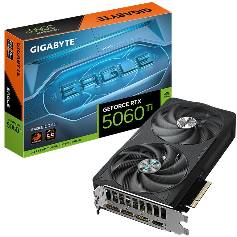 Gigabyte GeForce RTX5060TI EAGLE MAX OC GV-N506TEAGLEMAX OC-8GD GDDR7 8GB 128Bit Gaming (Oyuncu) Ekran Kartı