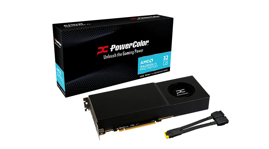 POWERCOLOR Radeon AI PRO R9700 32G-B GDDR6 256Bit Ekran Kartı