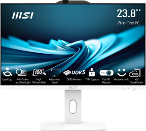 MSI PRO AP242P 14M-1201EU CORE I5-14400 16GB 512GB SSD 23.8″ FHD FREEDOS BEYAZ ALL IN ONE PC