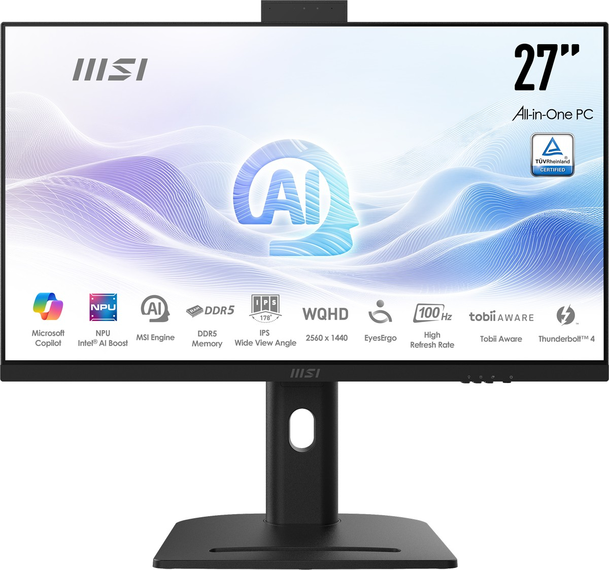 MSI MODERN AM273Q AI 1UM-421EU CORE ULTRA 5 125H 16GB 512GB SSD 27.0″ WQHD FREEDOS SIYAH ALL IN ONE PC