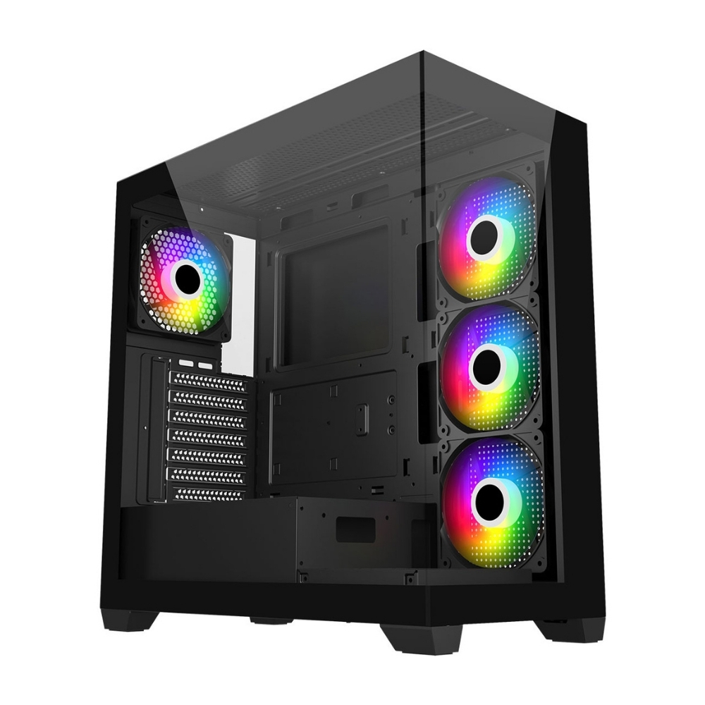 FSP M340 1000W 80+ Gen5 4x120mm ARGB Fan Temperli Cam USB 3.0 ATX Mid-Tower Gaming (Oyuncu) Kasa