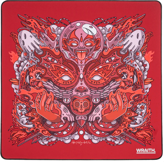 Wraith Spirit of Aim PRO Fire Red Speed Mousepad 50x50
