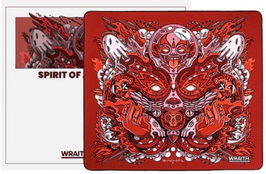 Wraith Spirit of Aim PRO Fire Red Speed Mousepad 50x50